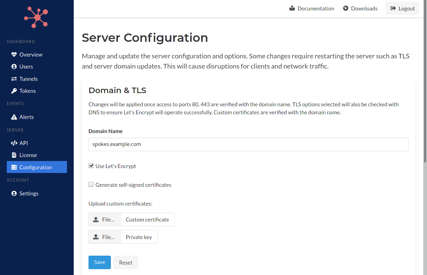 Domain & TLS Configuration